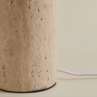 VDK Tivoli Table Lamp Travertine + Shade Woven Earth