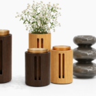 VDK Vase Wood Oak Mystic Brown Sm H30 (pre order)