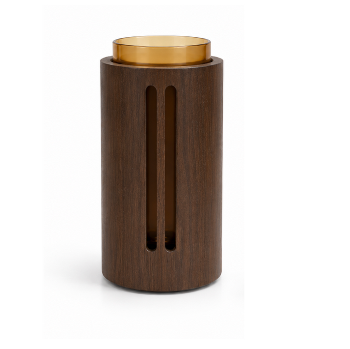 img_1935 VDK Vase Wood Sm Wallnut Brown H30